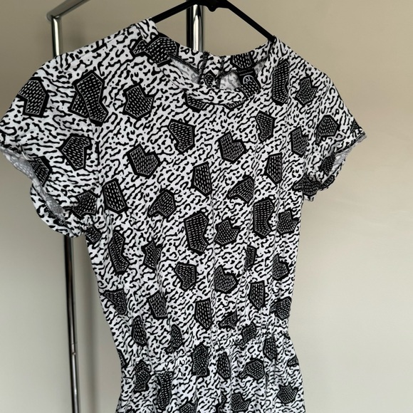 Black/white Patterned American Apparel Romper - Picture 2 of 6